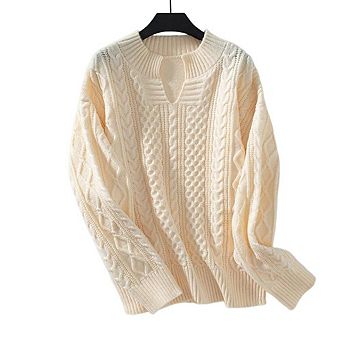 Women's Casual Loose Long Sleeve Pullover Knit Sweater