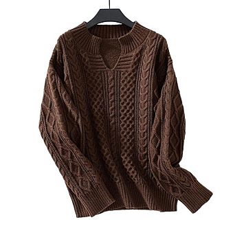 Women's Casual Loose Long Sleeve Pullover Knit Sweater