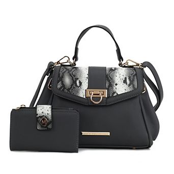 MKF Collection Geny Faux-Snake Embossed Shoulder Bag & Matching Wallet