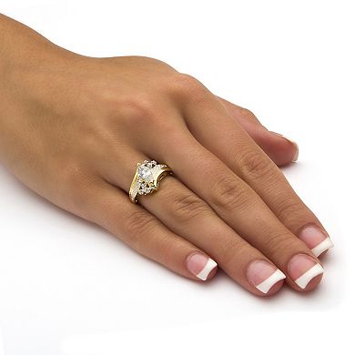 1.03 TCW Marquise-Cut Cubic Zirconia Ring in Gold-Plated