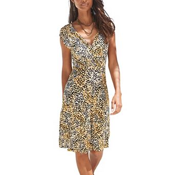 Lascana Women's Print Wrap Look Dress