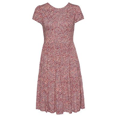 Lascana Women's Printed Back Cut Out Dress
