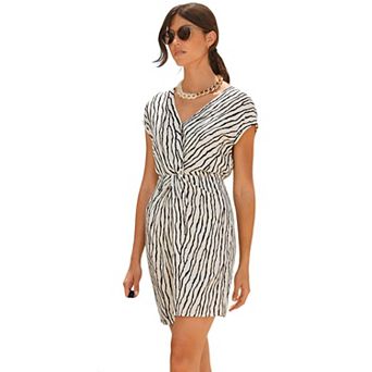 Lascana Women's Patterned Twist Front Dress