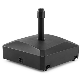 Costway 176 LBS Mobile Fillable Patio Umbrella Base with 4 Wheels 2 Locks for 1.4-1.9” Pole