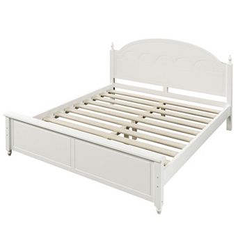 Merax Wooden Bed Frame with Arched Headboard