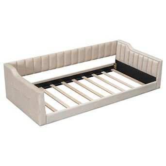 Merax Upholstery Daybed and Side Storage pocket