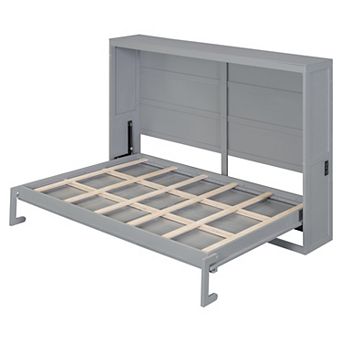 Merax Wall Murphy Bed with Cabinet Foldable Space Saving Bed