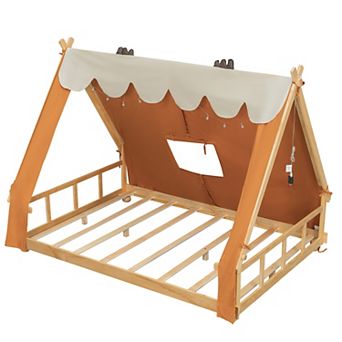 Merax House Bed with Tent and Light