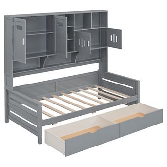 Merax Twin Size Wooden Daybed With 2 Drawers