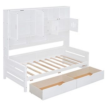 Merax Twin Size Wooden Daybed With 2 Drawers