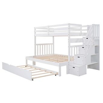 Merax Twin over Full Bunk Bed with Twin Size Trundle