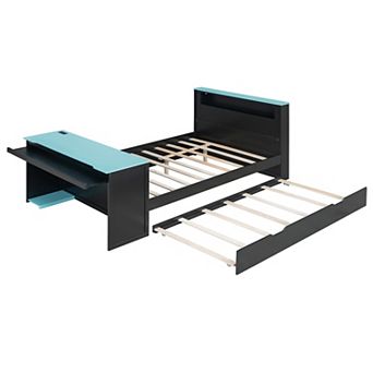 Merax Wood Daybed with Twin Size Trundle