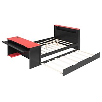 Merax Wood Daybed with Twin Size Trundle