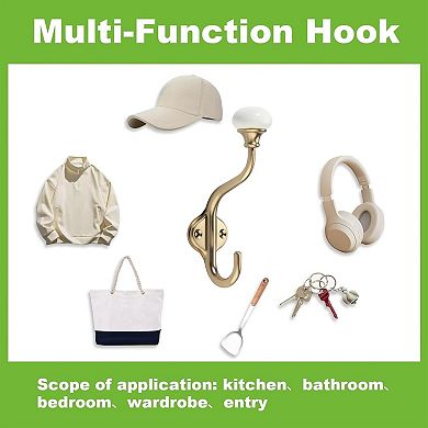 Coat Hooks 5 Pack Decorative Wall Hooks for Bathroom Bedroom