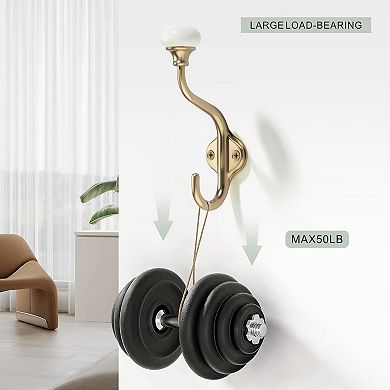 Coat Hooks 5 Pack Decorative Wall Hooks for Bathroom Bedroom
