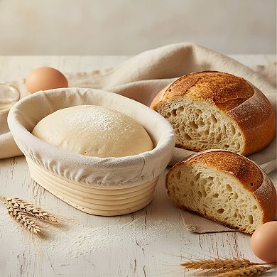 Sourdough Baking Supplies 2 Pack Banneton Proofing Basket Set