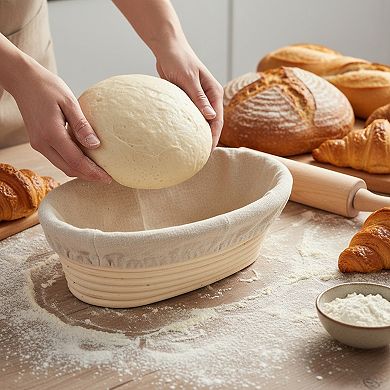 Sourdough Baking Supplies 2 Pack Banneton Proofing Basket Set