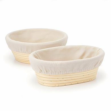 Sourdough Baking Supplies 2 Pack Banneton Proofing Basket Set