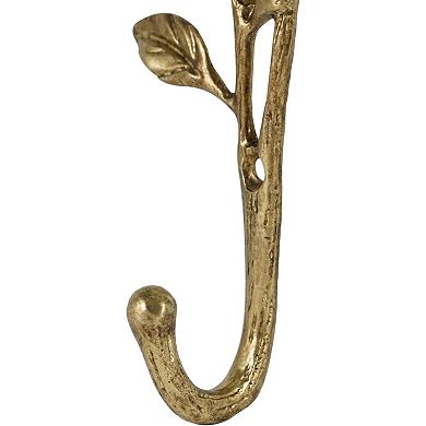 Metal Coat Hooks 2 Pack with 3D Bee and Flowers Design
