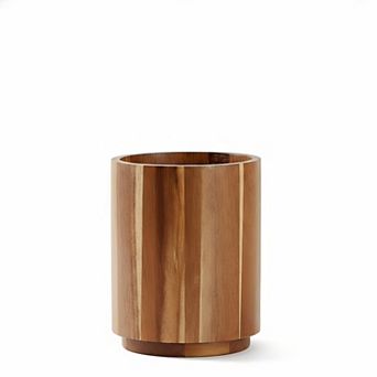 Wooden 360°Rotating Utensil Holder Large Kitchen Counter Organizer Farmhouse Decor