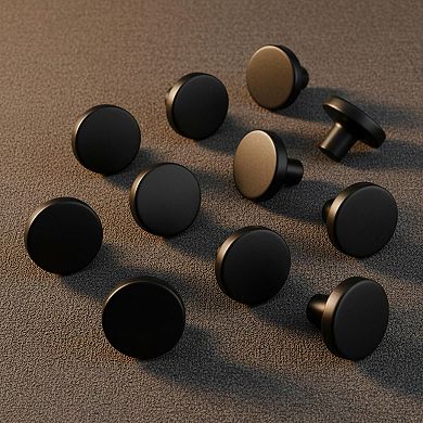 10 Pack Cabinet Knobs Round Zinc Alloy Drawer Pulls Modern Kitchen Dresser Closet