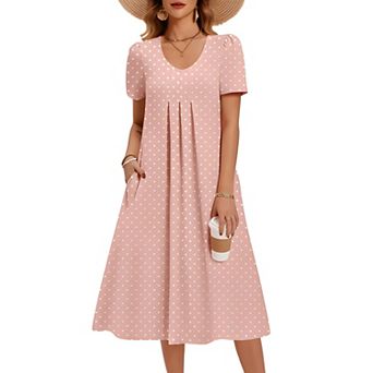 V Neck Summer Midi Dress