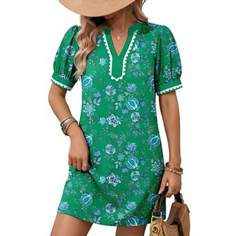 Floral Puff Sleeve Dress