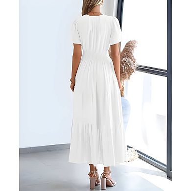 Boho Elastic Waist Dress