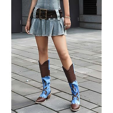 Women's Patchwork Western Boots