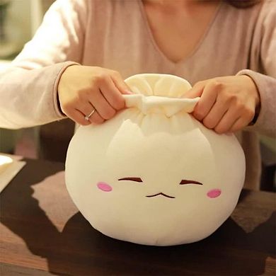 Dumpling Plush Throw Pillow Cute Stuffed Bun Soft Toss Pillow 6.3x9.8 inches