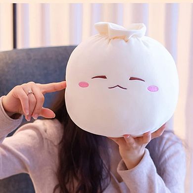 Dumpling Plush Throw Pillow Cute Stuffed Bun Soft Toss Pillow 6.3x9.8 inches
