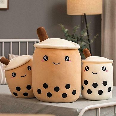 Cute Boba Plush Bubble Tea Milk Cup Pillow Soft Hugging Toy 9.4 Inch