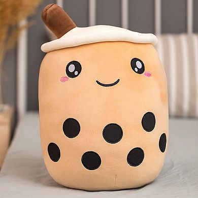 Cute Boba Plush Bubble Tea Milk Cup Pillow Soft Hugging Toy 9.4 Inch
