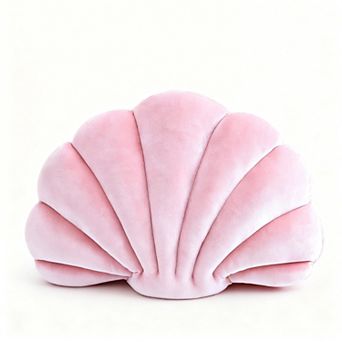 Seashell Decorative Pillow 3D Shell Shaped Throw Pillow Soft PP Cotton Beach Cushion 14x11 Inch