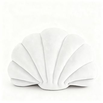 Seashell Decorative Pillow 3D Shell Shaped Throw Pillow Soft PP Cotton Beach Cushion 14x11 Inch