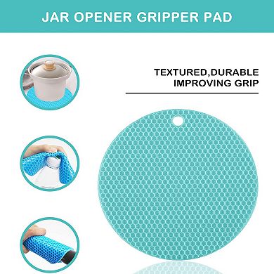 5 in 1 Jar Opener for Weak Hands Seniors Arthritis Non Slip Multi Function Bottle Lid Gripper