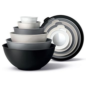 Piece Plastic Nesting Mixing Bowl Set Microwave Safe Food Prep Storage