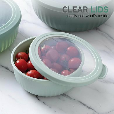 Small Mixing Bowl Set with Lids Nesting Food Safe Dishwasher Freezer Safe