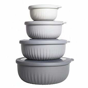 Small Mixing Bowl Set with Lids Nesting Food Safe Dishwasher Freezer Safe