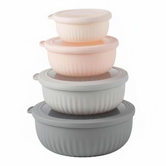 Small Mixing Bowl Set with Lids Nesting Food Safe Dishwasher Freezer Safe