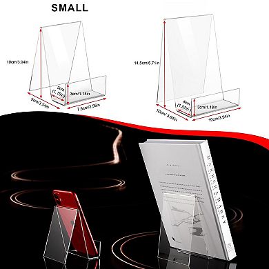 12 Pack Clear Acrylic Book Display Stand Easel for Books Tablets Artworks Albums