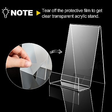 12 Pack Clear Acrylic Book Display Stand Easel for Books Tablets Artworks Albums