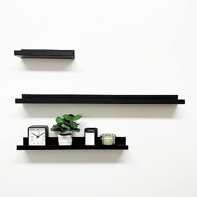 Floating Display Shelf Wall Mounted Modern Industrial Metal Ledge