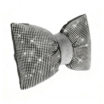2 Bling Car Neck Pillows Rhinestone Bowknot Headrest Support