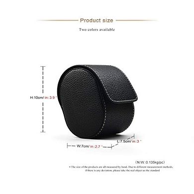 Luxury Leather Watch Storage Box Travel Case with Soft Felt Interior Watch Pillow