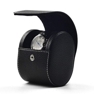 Luxury Leather Watch Storage Box Travel Case with Soft Felt Interior Watch Pillow