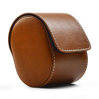 Luxury Leather Watch Storage Box Travel Case with Soft Felt Interior Watch Pillow