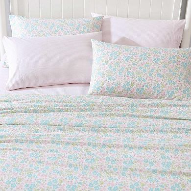Sheet Set 100% Cotton Percale Deep Pocket 4 Pillowcases