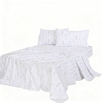 Cotton Percale Sheets 3 pc Set 200 Thread Count 16" Deep Pocket Breathable Lightweight Crisp