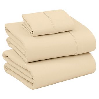 Cotton Percale Sheets 3 pc 200 Thread Count Deep Pocket Floral Design Breathable & Crisp